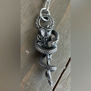 Stainless steel rose and snake